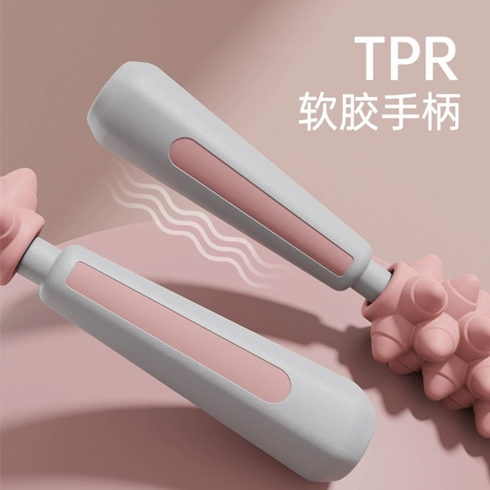 휴대용 스포츠 스트레칭 십자 돌기 경사 손잡이폼롤러 미니 B. 벚꽃 분말 4 휠 - 상세 이미지 5