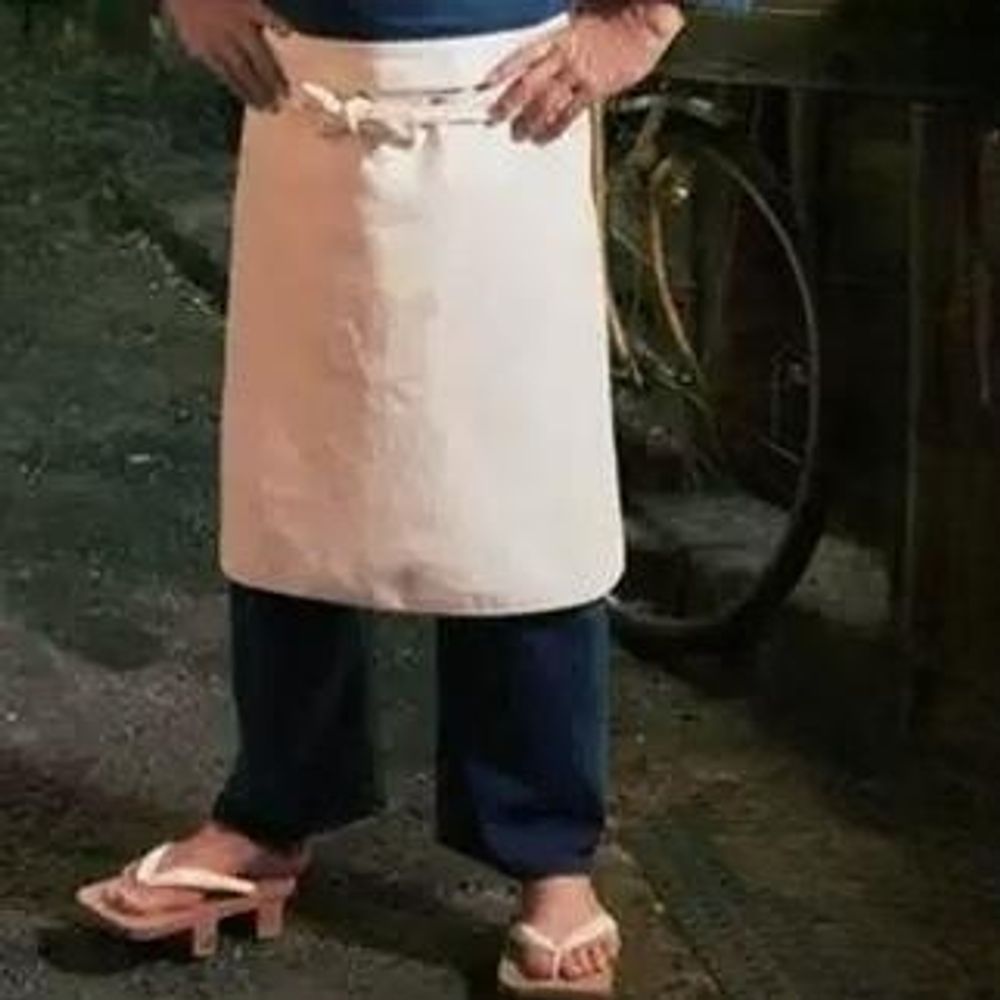 일본 앞치마 일식 주방 초밥집 작업복 조리복 A. 검은 풀 커버 너비 110cm 길이 90 - 상품 이미지