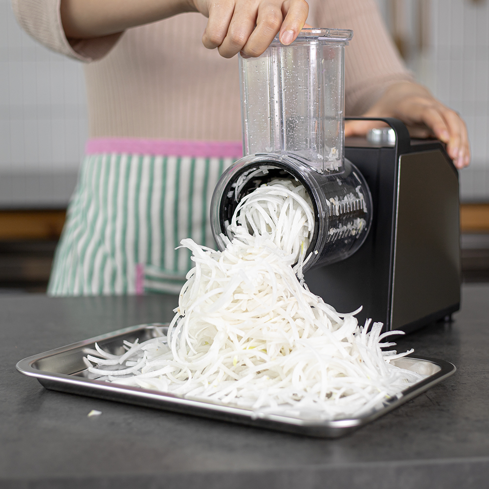 리빙디노 전동채칼 채써는기계 무생채 당근 야채 자동 채칼 오토 슬라이서