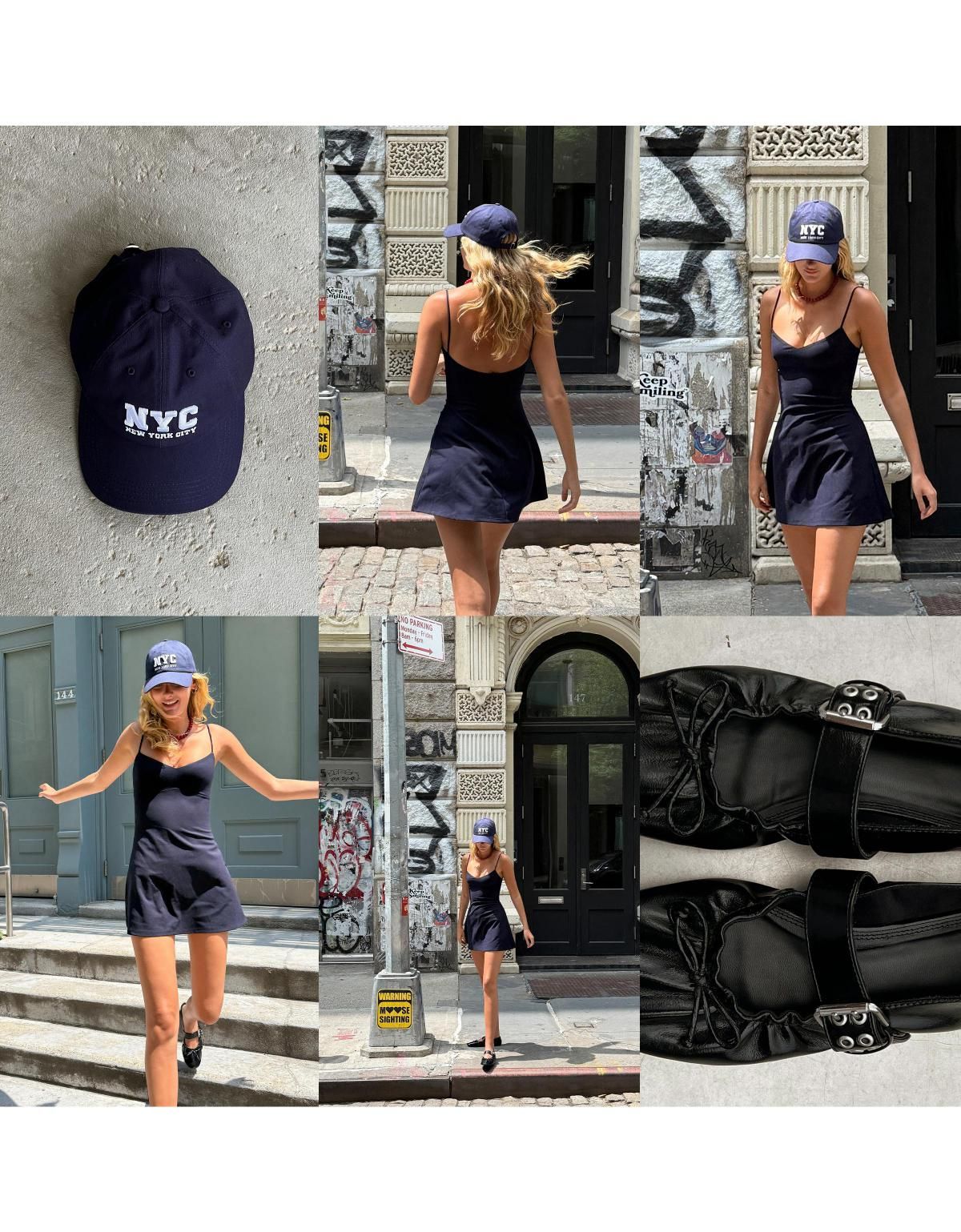 버쉬카 미니멀 슬리브리스 스트랩 미니 원피스 5638/187 NAVY - 상세 이미지 5
