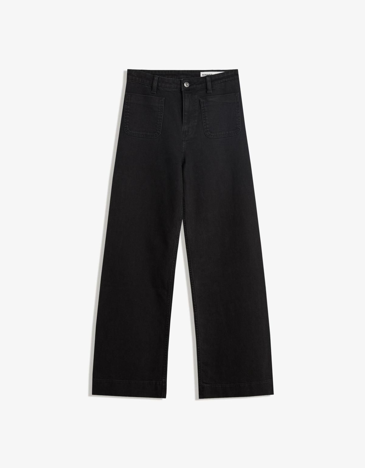 버쉬카 심리스 와이드핏 블랙 데님 포켓 청바지 5043/335 BLACK - 메인 이미지