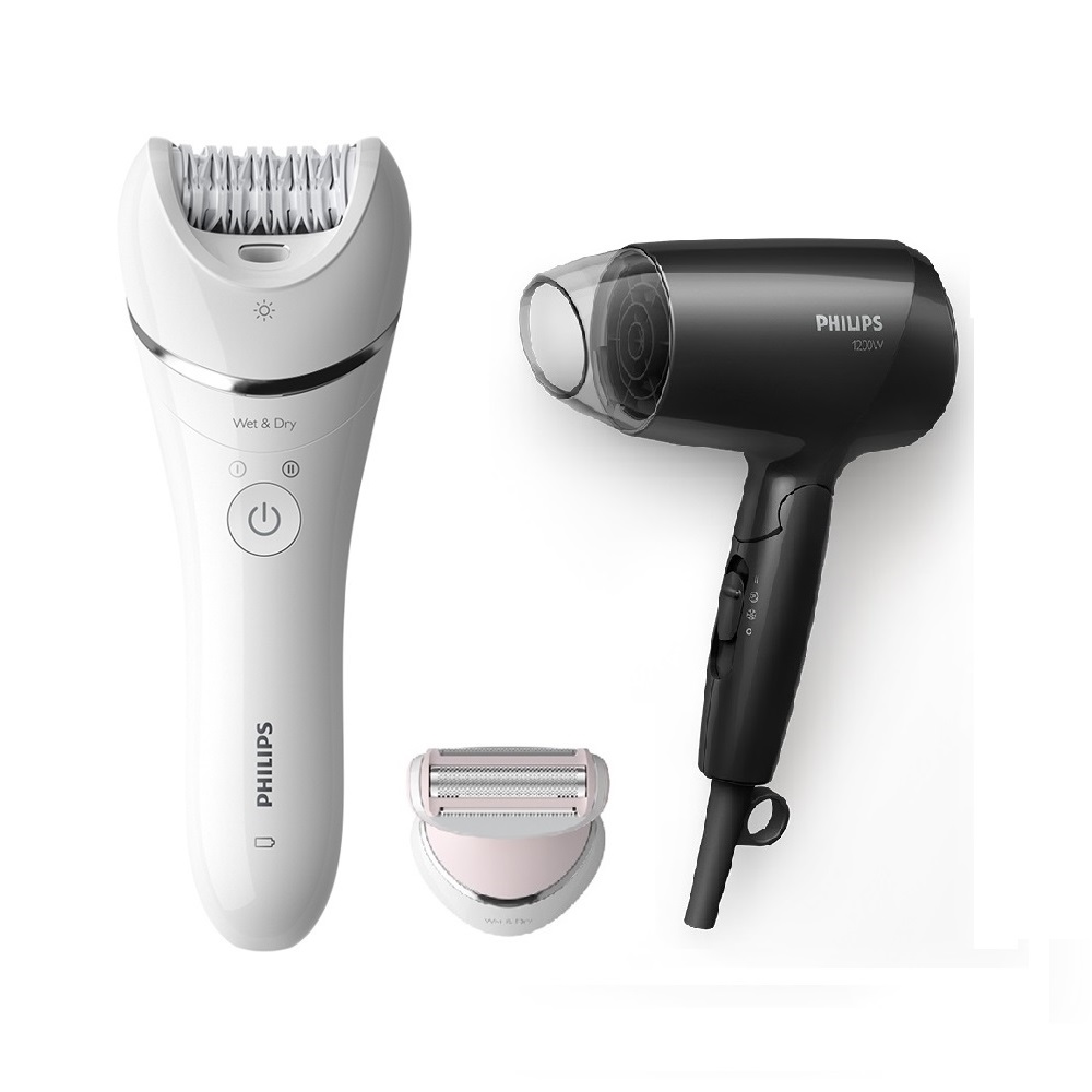 필립스 샤티넬 어드밴스 모근제거기 BRE710/10+헤어 드라이기 BHC010/19