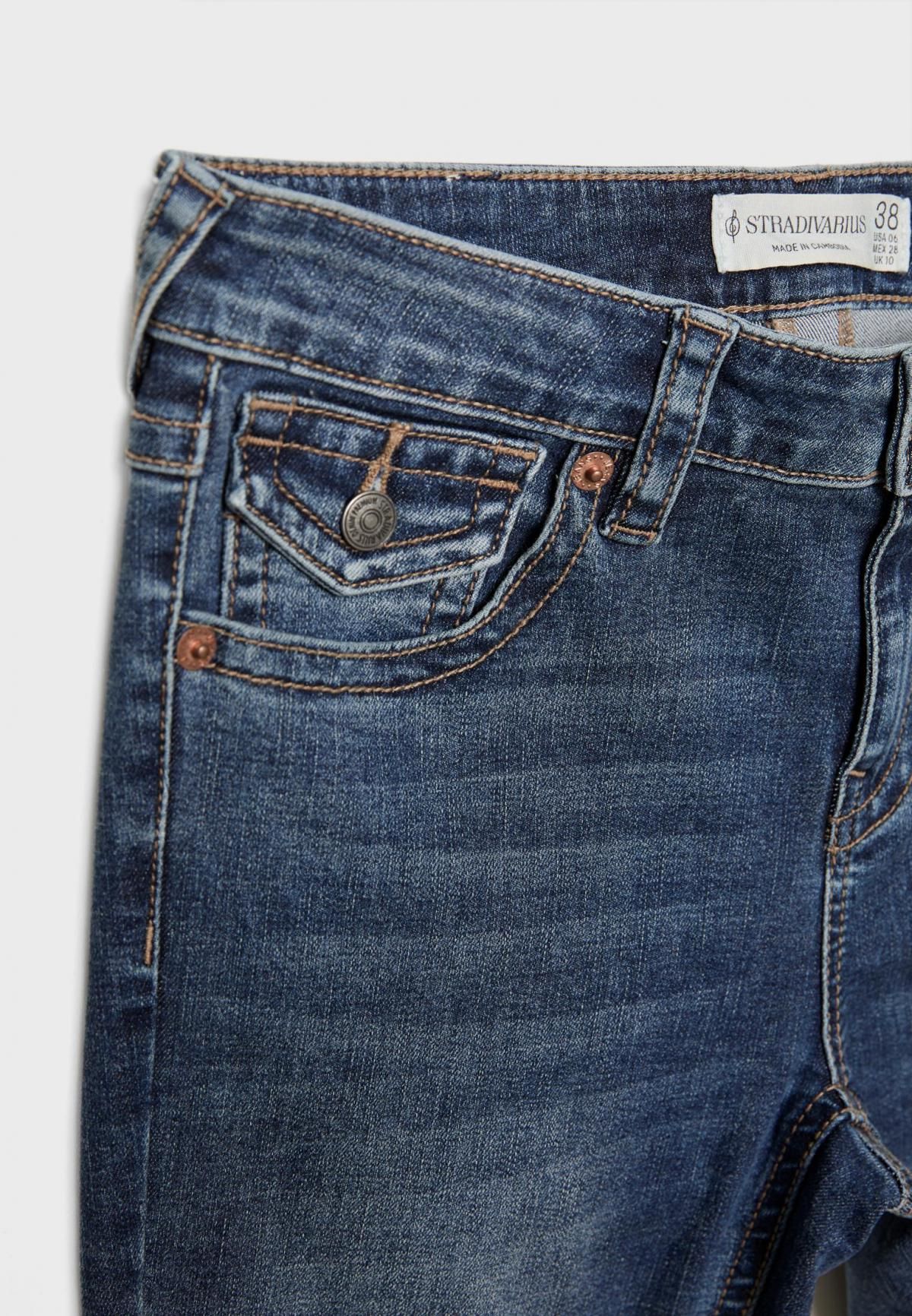 스트라디바리우스 Y2K 부츠컷 로우라이즈 데님 플레어 진 4874/808 MEDIUM DENIM WASH - 상세 이미지 4