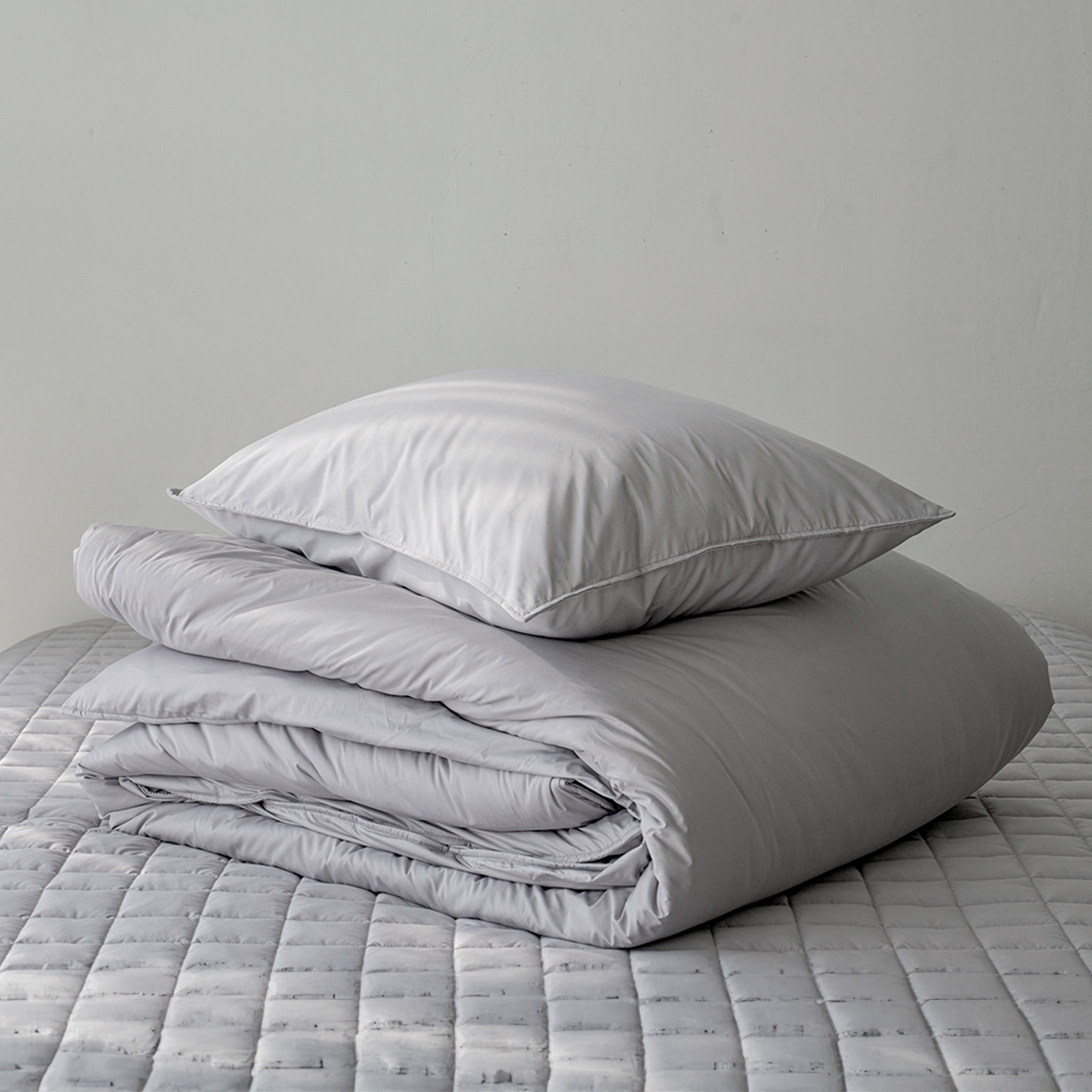 모닝 호텔침구 보들보들 바스락 알러지케어 사계절 신혼이불 패드세트 그레이, Q(퀸)