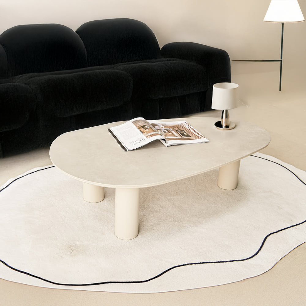 엘로나 세라믹 높은 소파 쇼파 좌식 테이블 비정형 낮은 좌식식탁