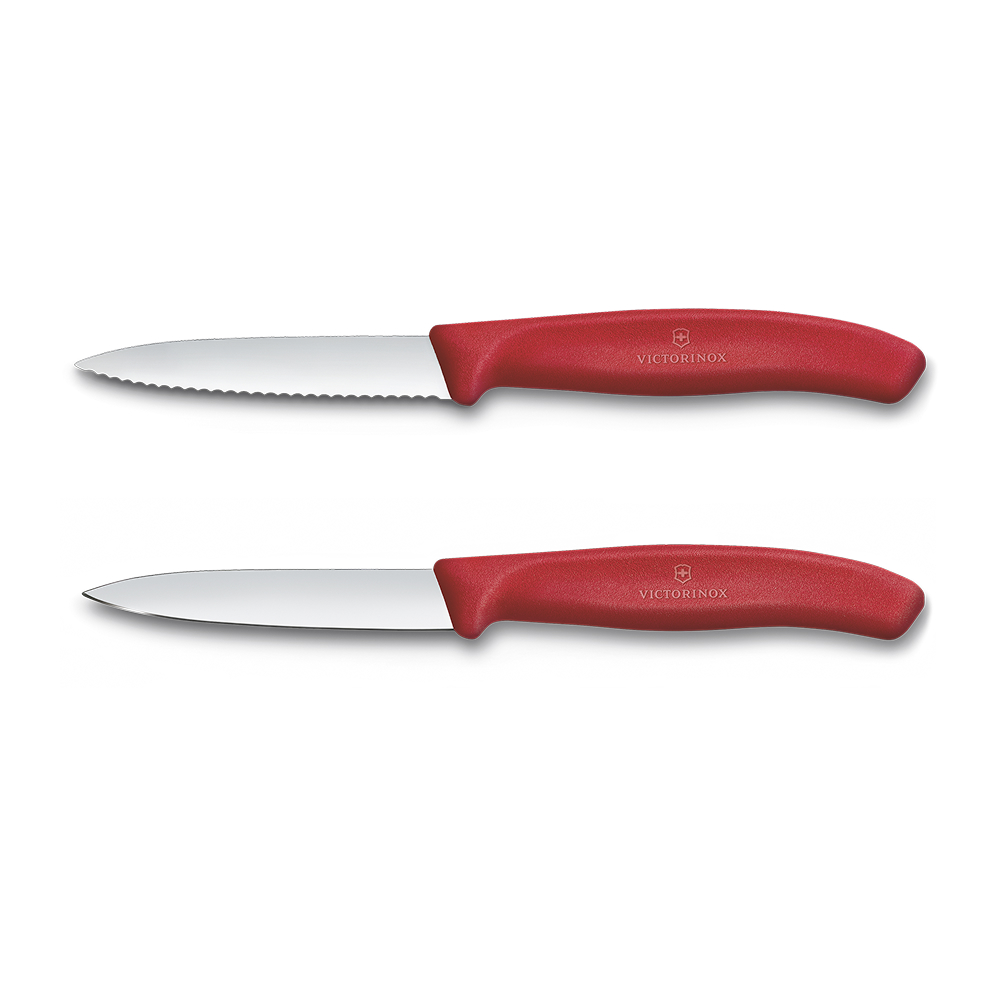 빅토리녹스 스위스 클래식 물결/일자 날 과도 2종 세트 8cm 레드 6.7691.2C1 - 상품 이미지