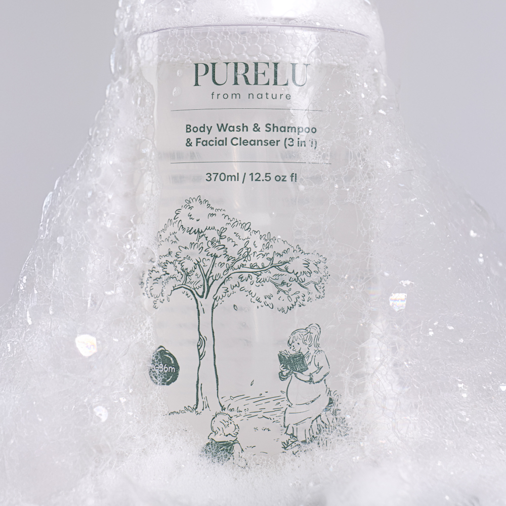 퓨어루 아기 바디워시 샴푸 폼클렌징 올인원 유아 신생아 버블 비건 바스 370ml, 2개