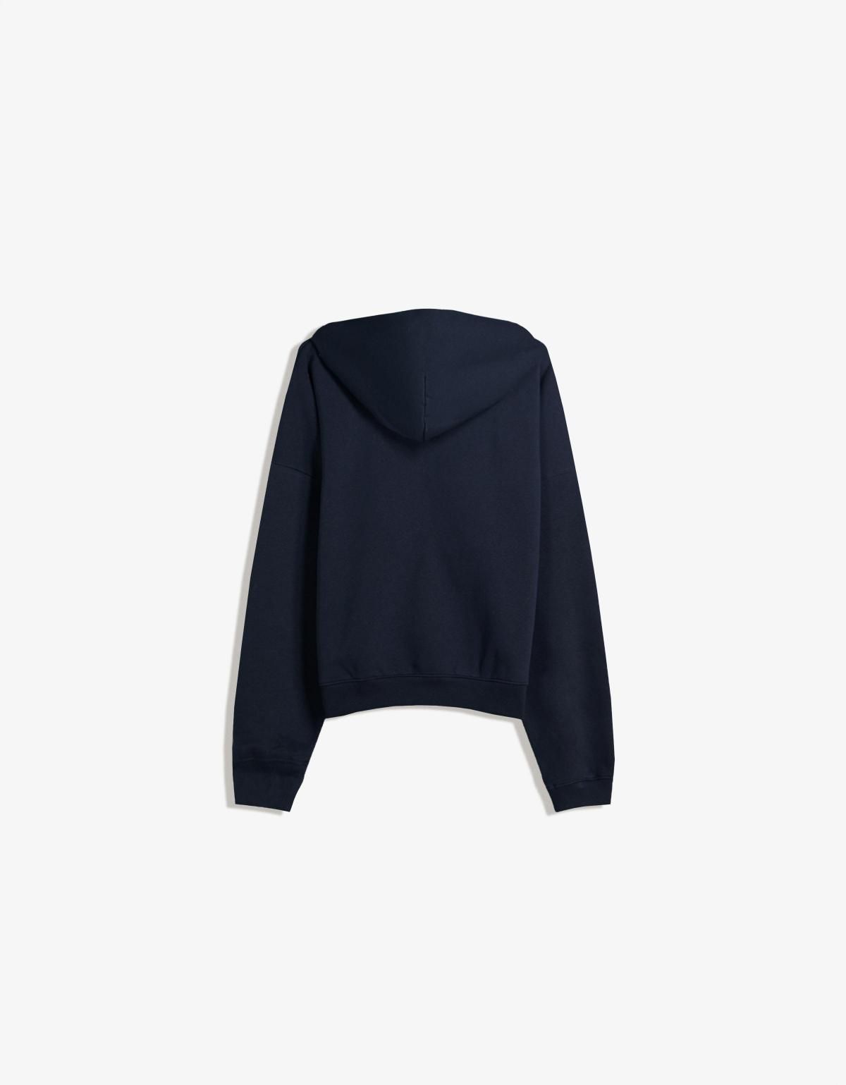 버쉬카 오버핏 베이직 집업 후드티 7053/190 NAVY - 상세 이미지 2