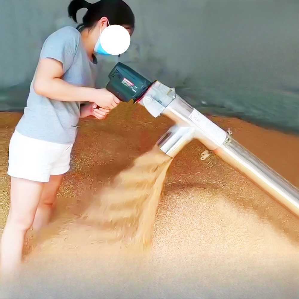 곡물 이송기 스텐 강관형 곡식 운반 이동식 장비 장치 1.5m 중심축+지지대 114mm - 상세 이미지 2