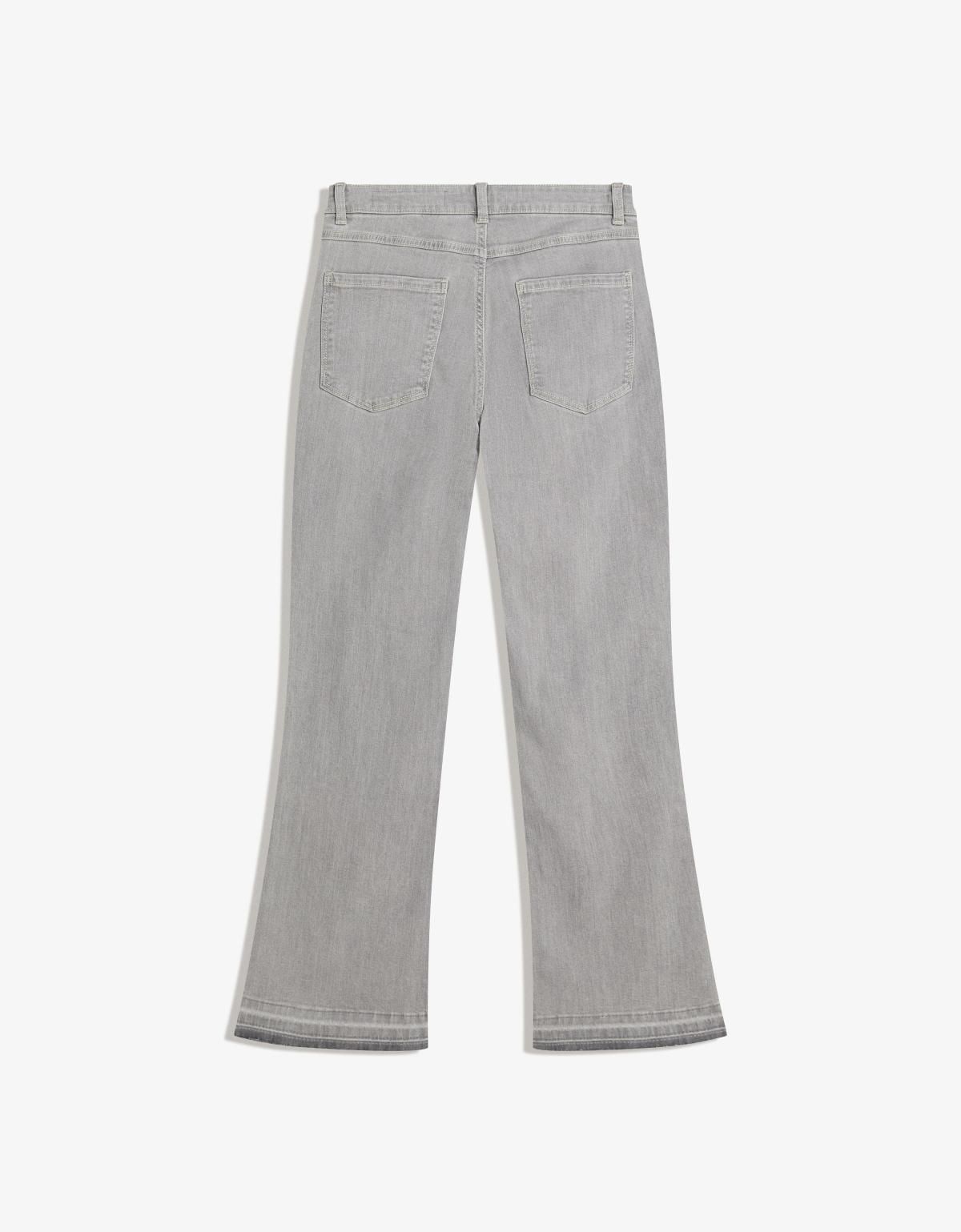 버쉬카 라이트그레이 크롭 부츠컷 데님 팬츠 5040/352 GREY - 상세 이미지 5
