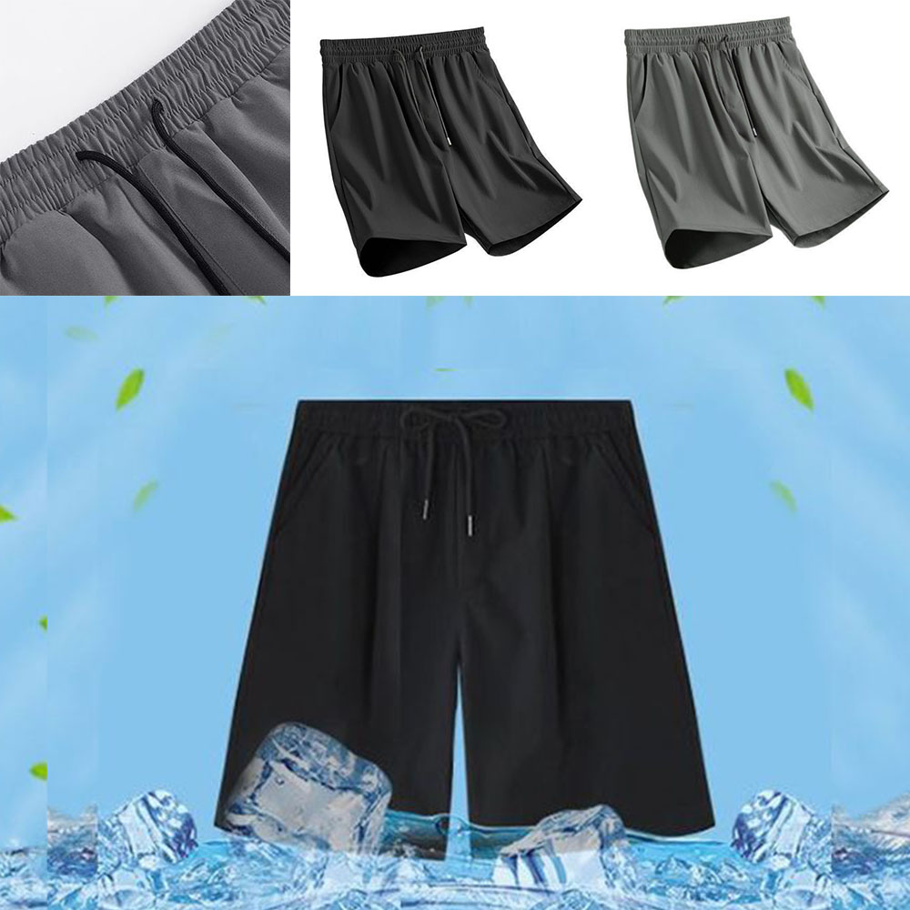 남녀 아이스 반바지 여름 트레이닝 쿨링 통기성 팬츠 - 상품 이미지