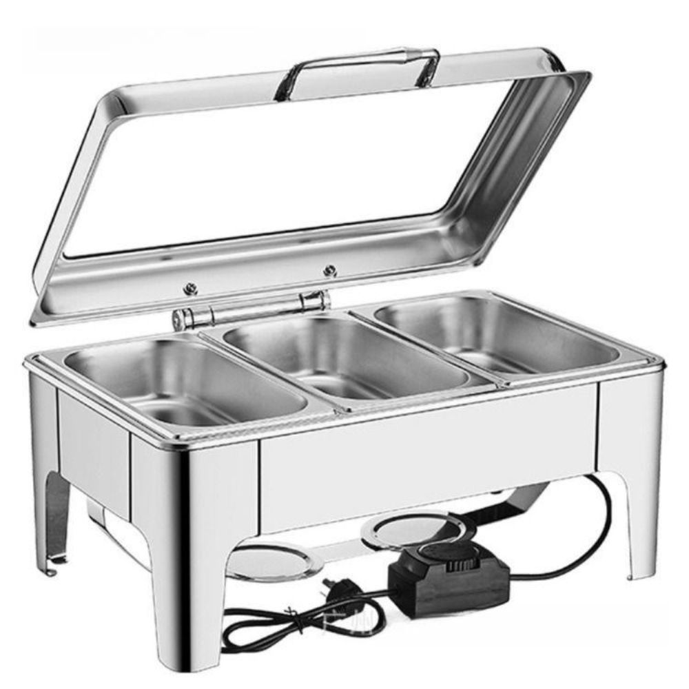 스텐 챠핑디쉬 식당 푸드워머 업소용 음식 보온 중탕기 A / 원형 1칸 / 6L