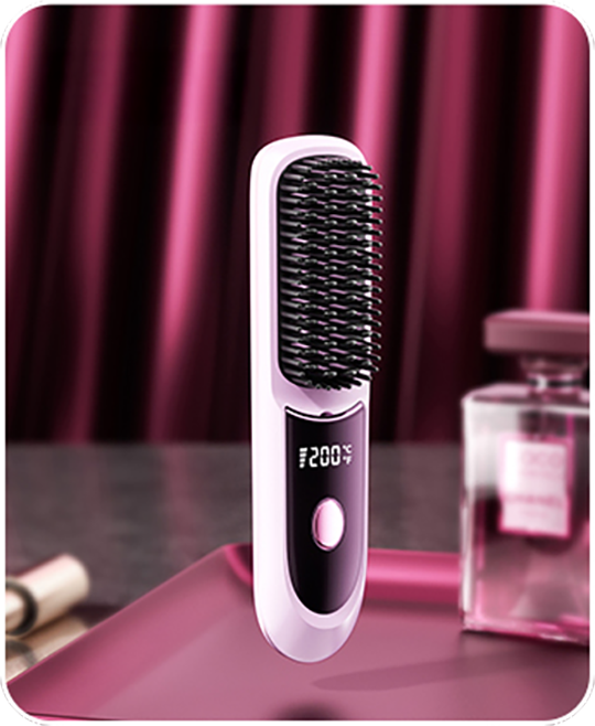 2025년 8월 신제품 프라임허브 무선 빗 고데기 청담스타일 헤어 뿌리 볼륨 매직기 브러쉬