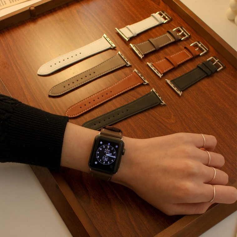 고급형 애플워치 소가죽 스트랩/레더/밴드/38 40 42 44/고급박스포장