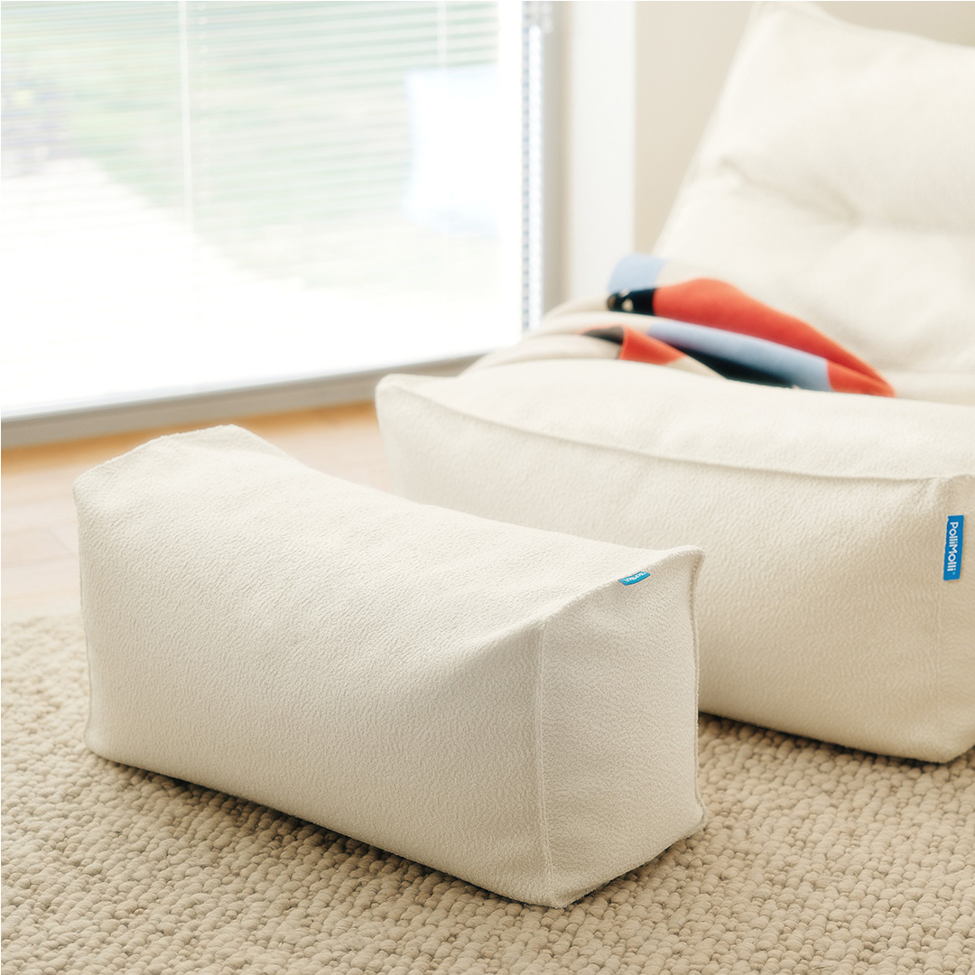 폴리몰리 빈백 사각 풋스툴 B 부클레