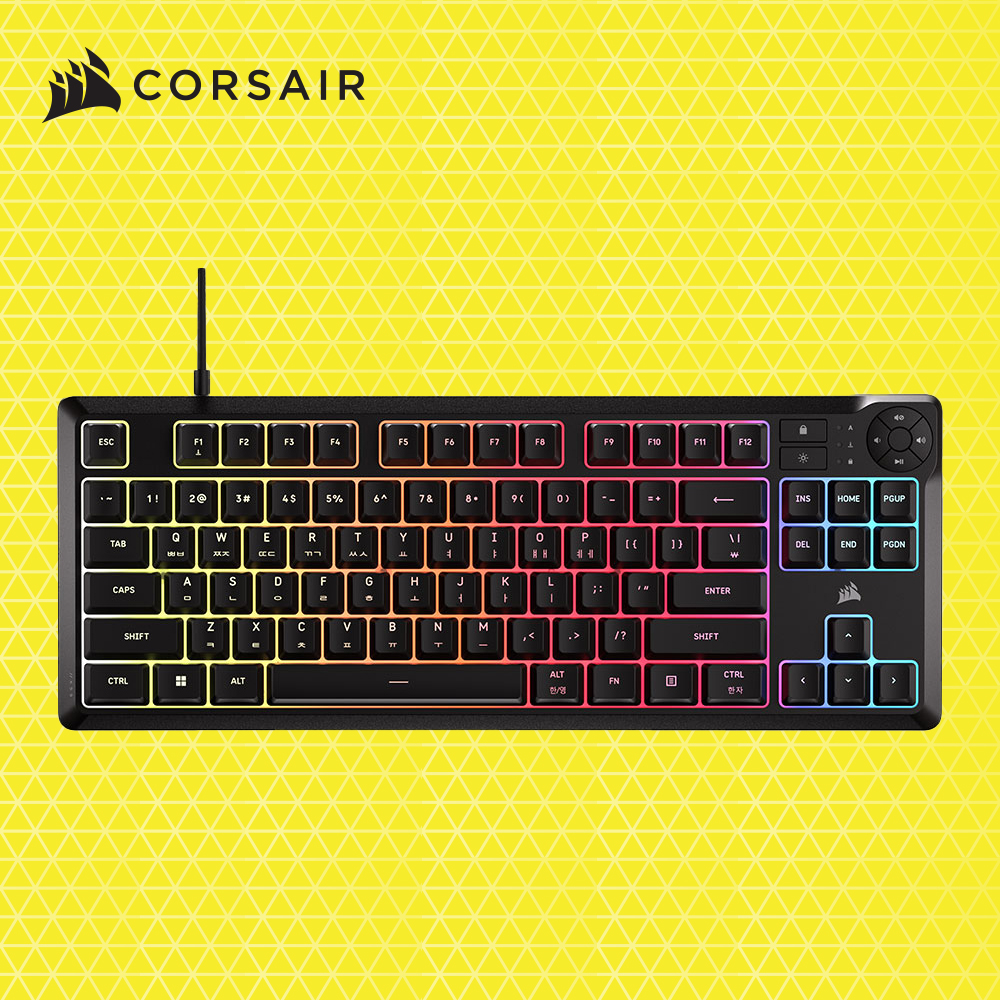 커세어 K55 CORE TKL RGB 저소음 멤브레인 게이밍 키보드 - 메인 이미지