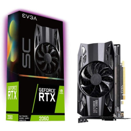 [해외]EVGA GeForce RTX 2060 SC, 오버클럭, 2.75 슬롯 익스트림 쿨, 70C 게이밍, 06G-P4-2062-KR, 6GB GDDR6