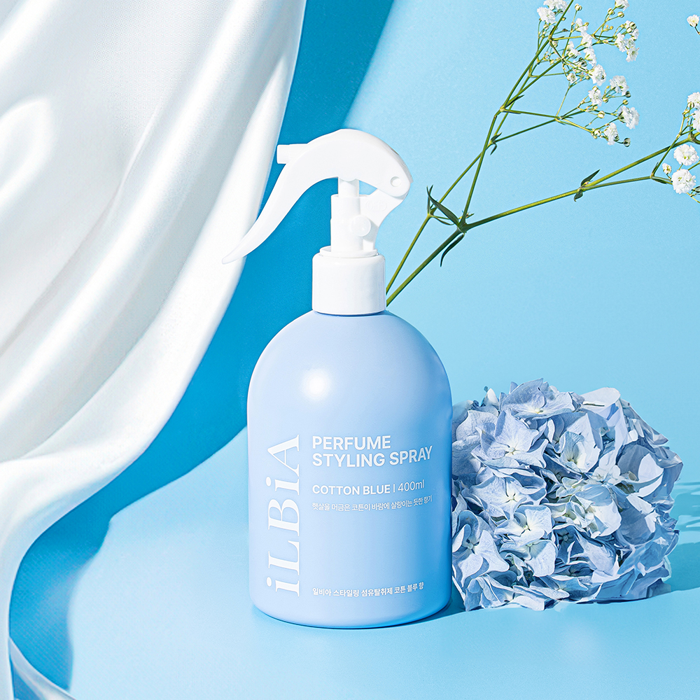 일비아 뿌리는 다리미 섬유탈취제 섬유향수 룸 스프레이 드레스퍼퓸 코튼블루 400ml