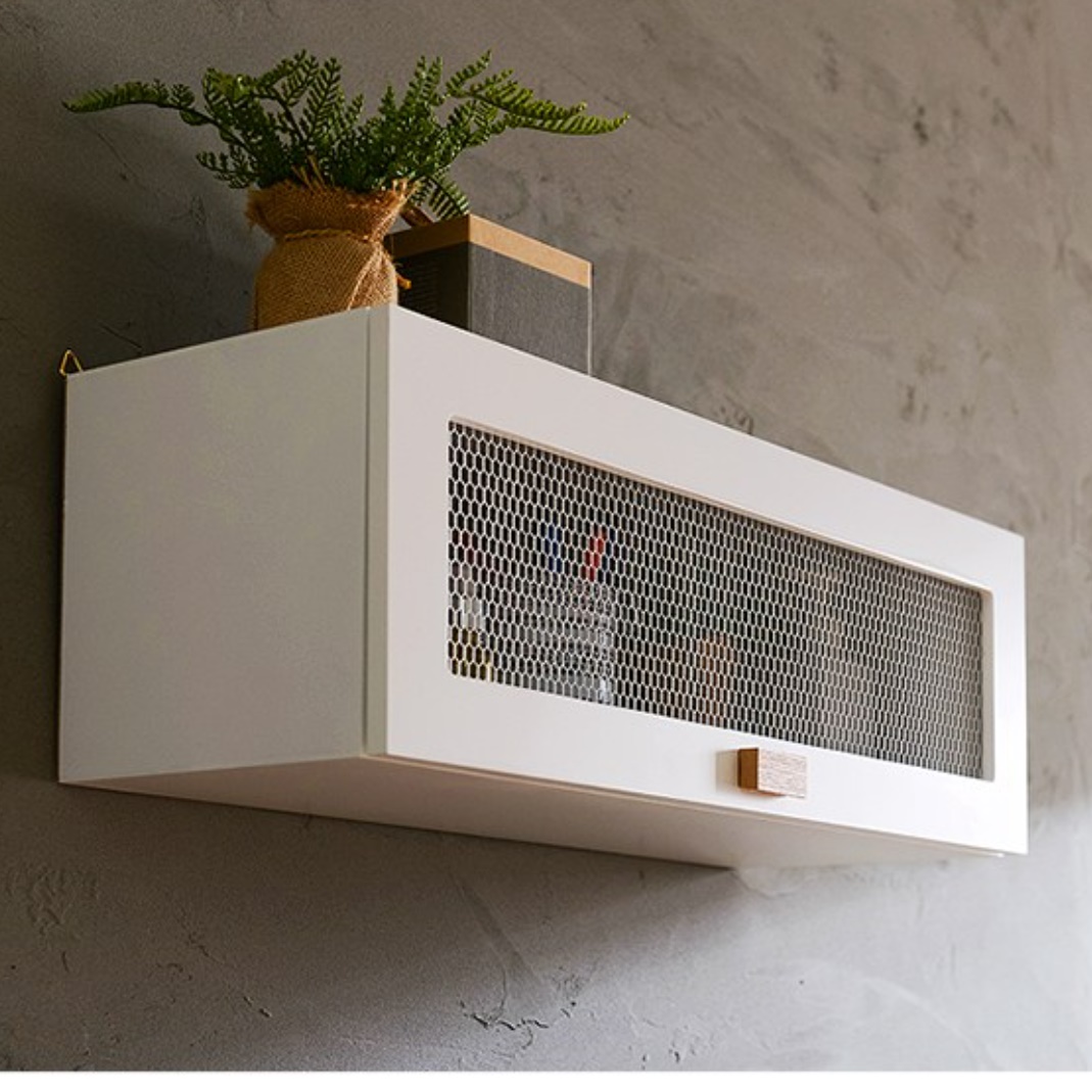 벽걸이 선반장 벽걸이 장식장 미니 선반 수납 공간활용 인테리어 선반 원목 벽 나무 상부 - 상품 이미지