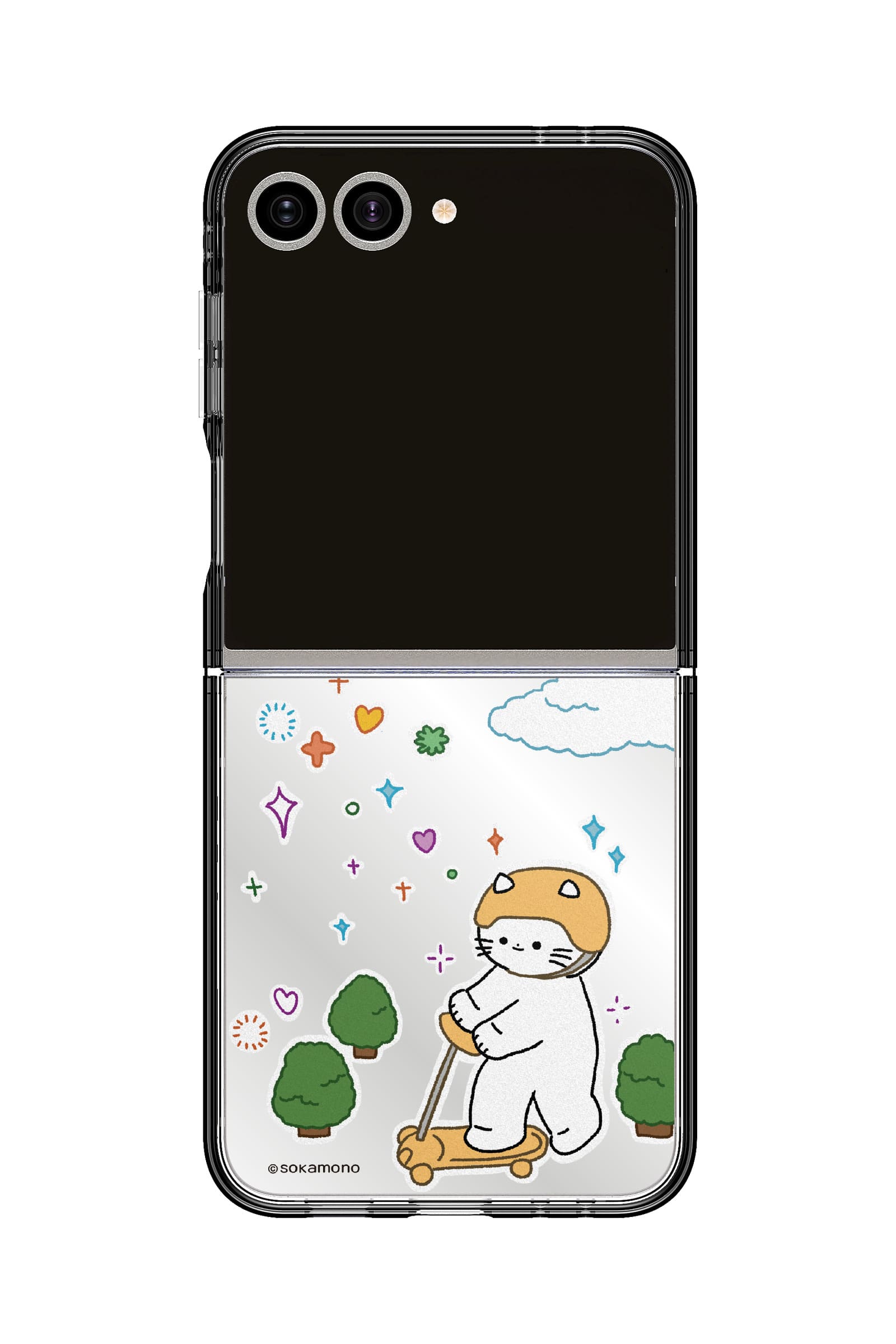 소카모노 반짝이는날 띠부띠부미러스킨 갤럭시/아이폰 케이스 부착용스킨 - 상세 이미지 5