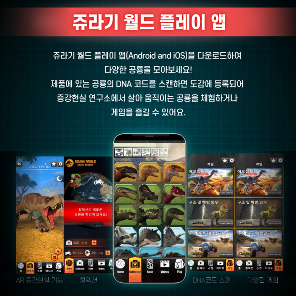 마텔 쥬라기월드 새로운시작 공룡 장난감 뉴 티렉스 티라노사우루스 대형 피규어 스티커 세트 - 상세 이미지 2