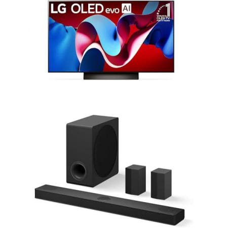 LG [해외]알렉사가 내장된 LG 48인치급 OLED evo C4 시리즈 스마트 TV 4K 프로세서 평면 화면(OLED48C4)PUA, 2024), 5.1.3 ch. 무선 돌비 애트모스