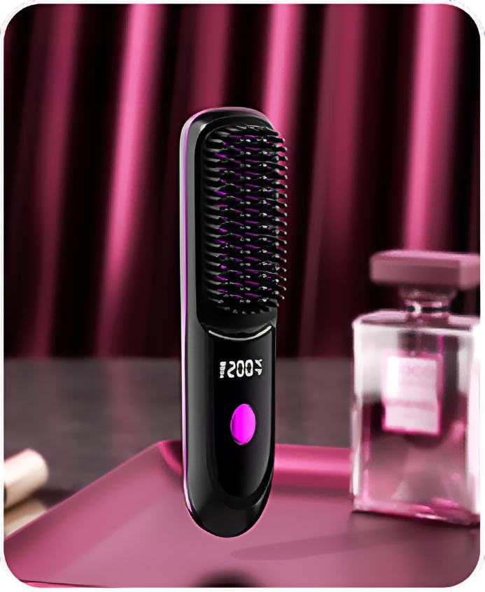 2025년 8월 신제품 프라임허브 무선 빗 고데기 청담스타일 헤어 뿌리 볼륨 매직기 브러쉬