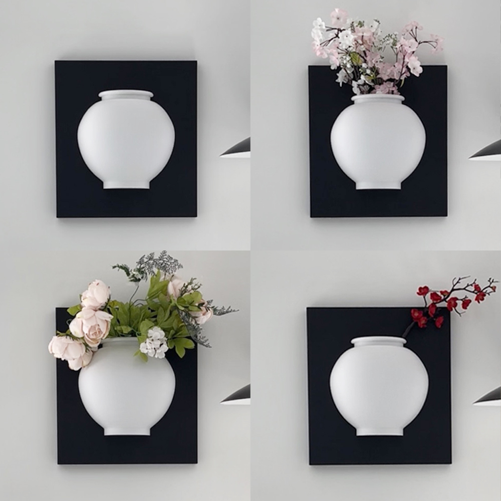 담결 달항아리 풍수 인테리어 그림 액자 거실 카페 개업 선물 전통 소품