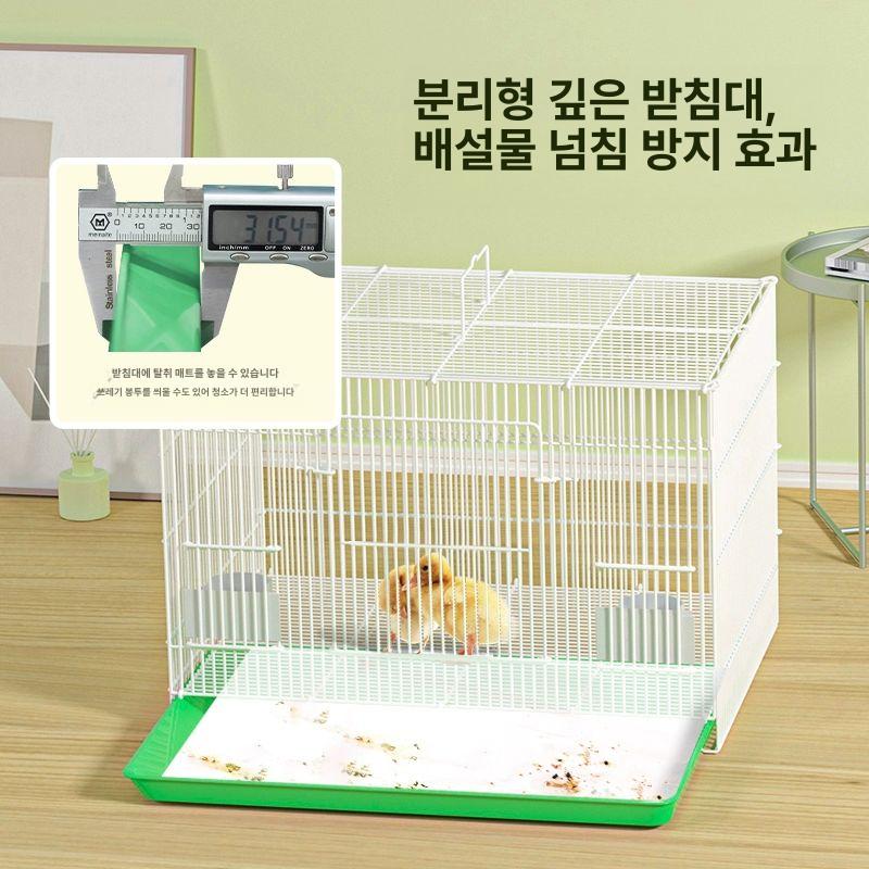 이동식 병아리집 메추리 병아리 애완동물 닭집 소형 풀집 발판 사료 청소 패키지 블루 - 상세 이미지 4