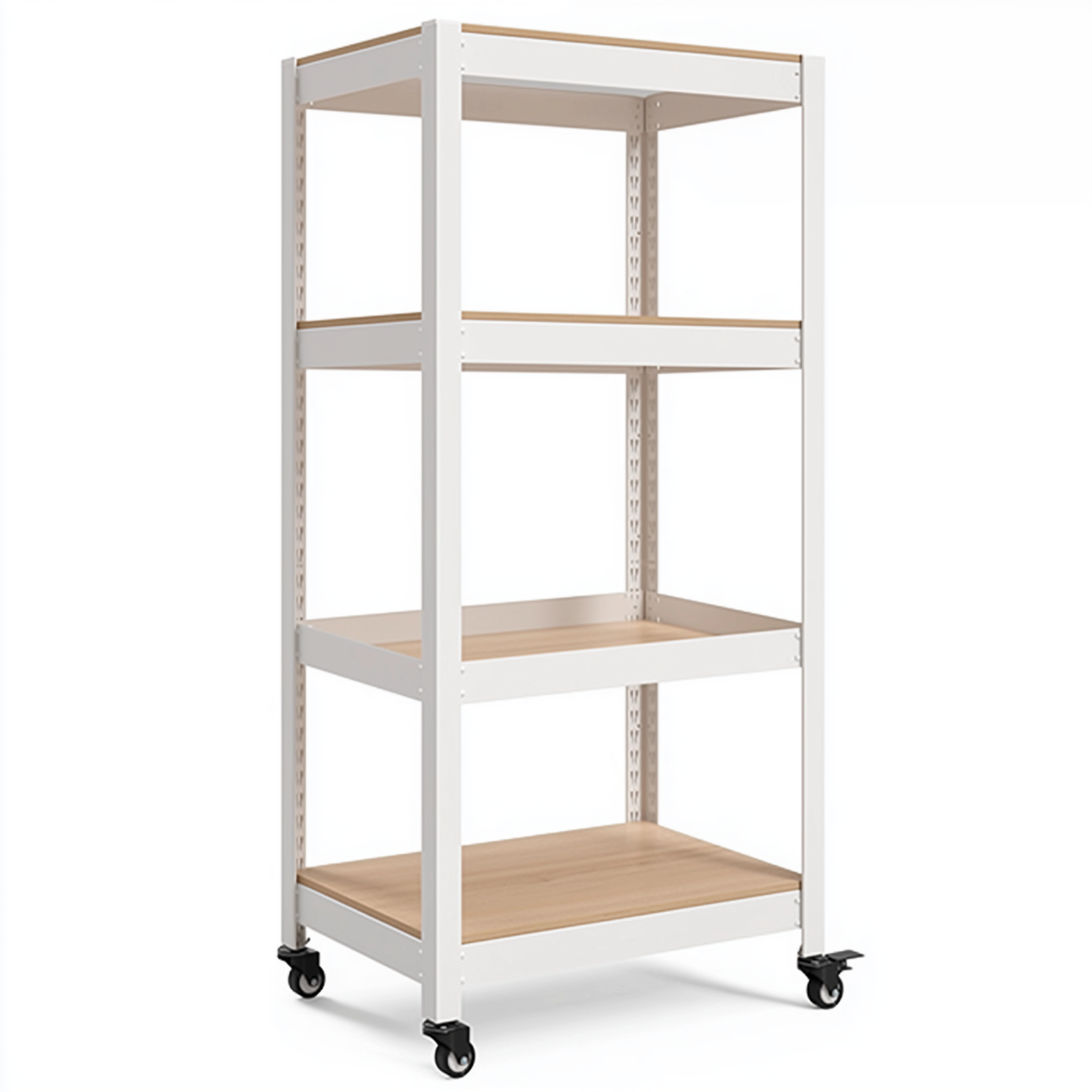 바퀴선반 바퀴달린선반 이동식 트롤리 4단 수납 대형 틈새 북카트 300300750