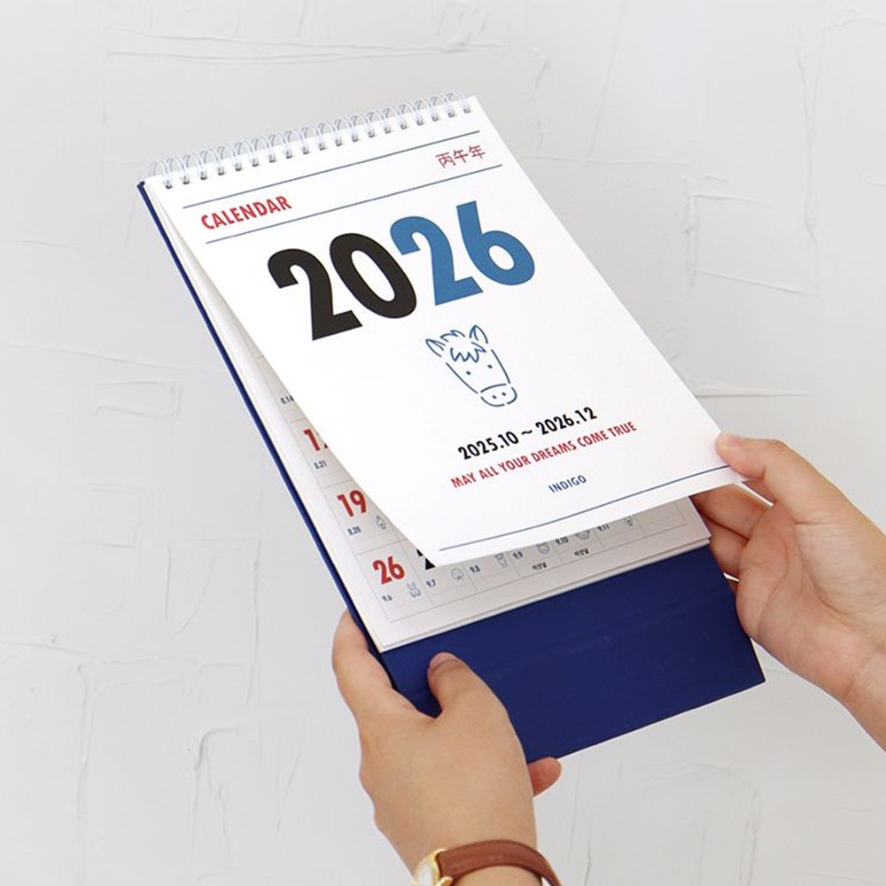 26년 탁상 달력 옛날 음력 24절기 2026 년 데스크 캘린더 인디고 - 상세 이미지 4