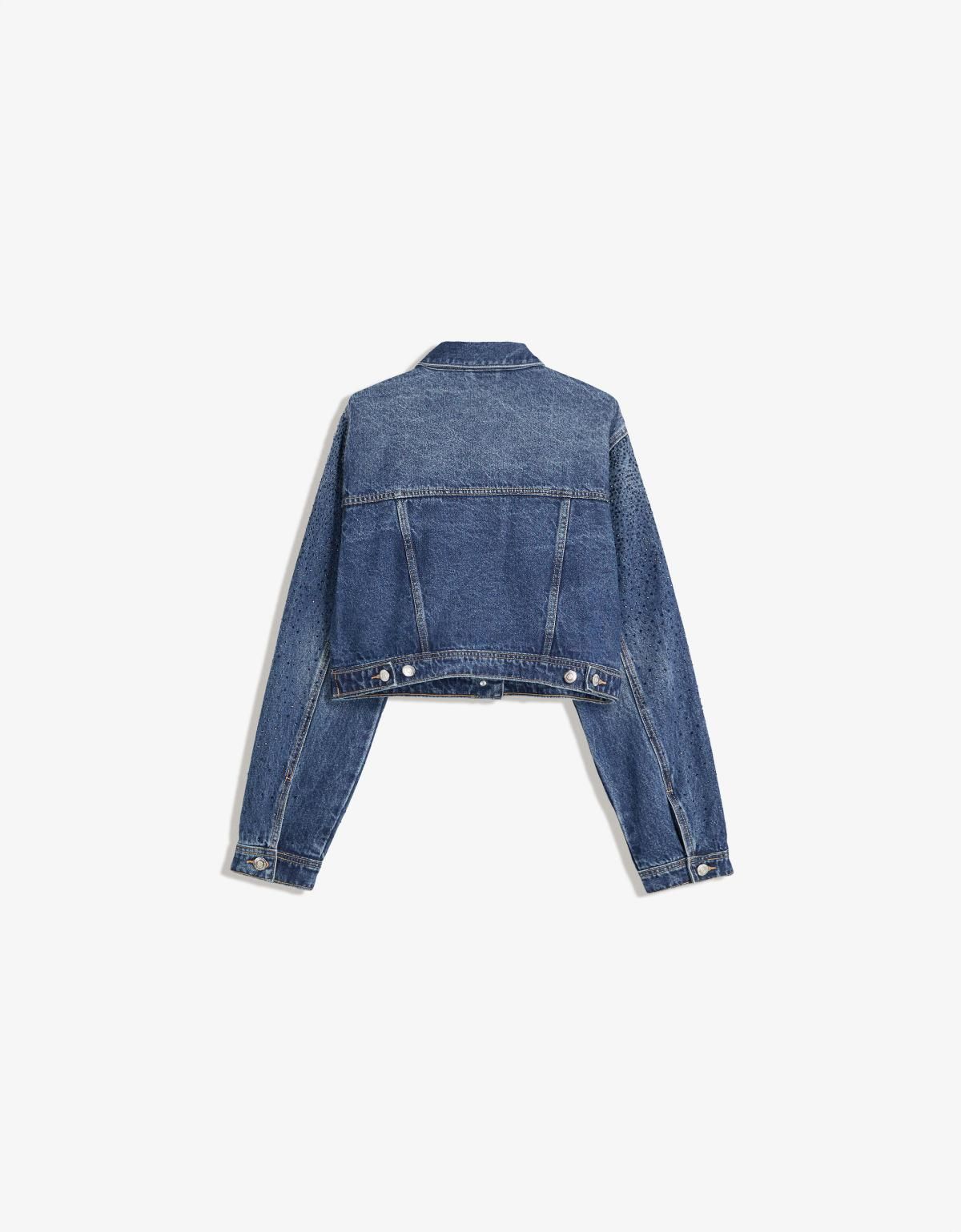 버쉬카 큐빅 포인트 크롭 데님 재킷 6583/156 BLUE - 상세 이미지 5