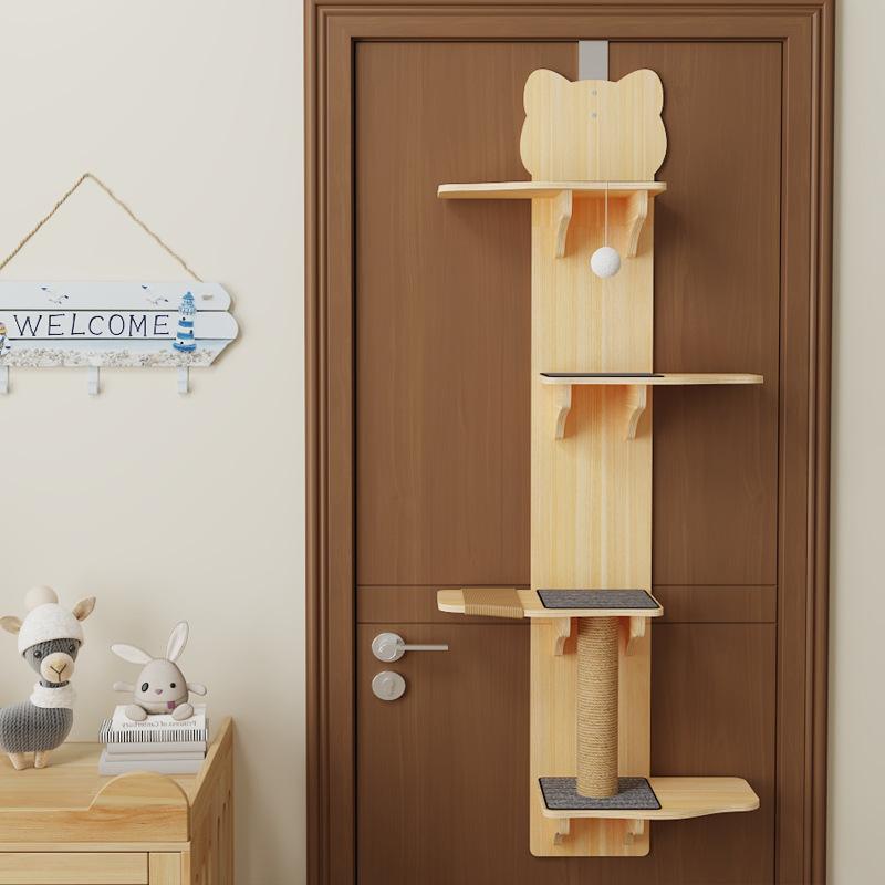 솔비에 문걸이캣타워 고양이 방문걸이 스크래쳐 도어 둥근 얼굴형 35x25x150CM - 상세 이미지 3