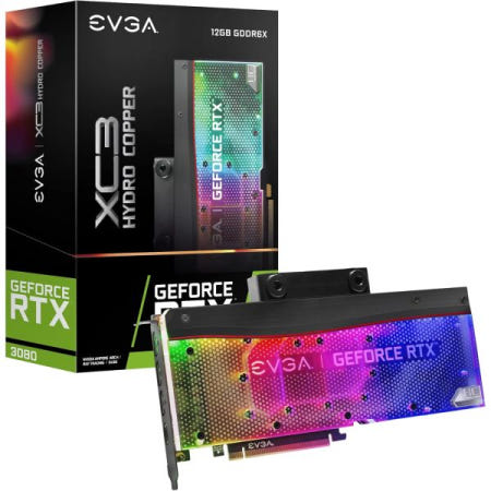 EVGA [해외]EVGA GeForce RTX 3080 12GB XC3 울트라 하이드로 코퍼 게이밍, 12G-P5-4869-KL, GDDR6X, ARGB LED, 메탈 백플레이트, LHR
