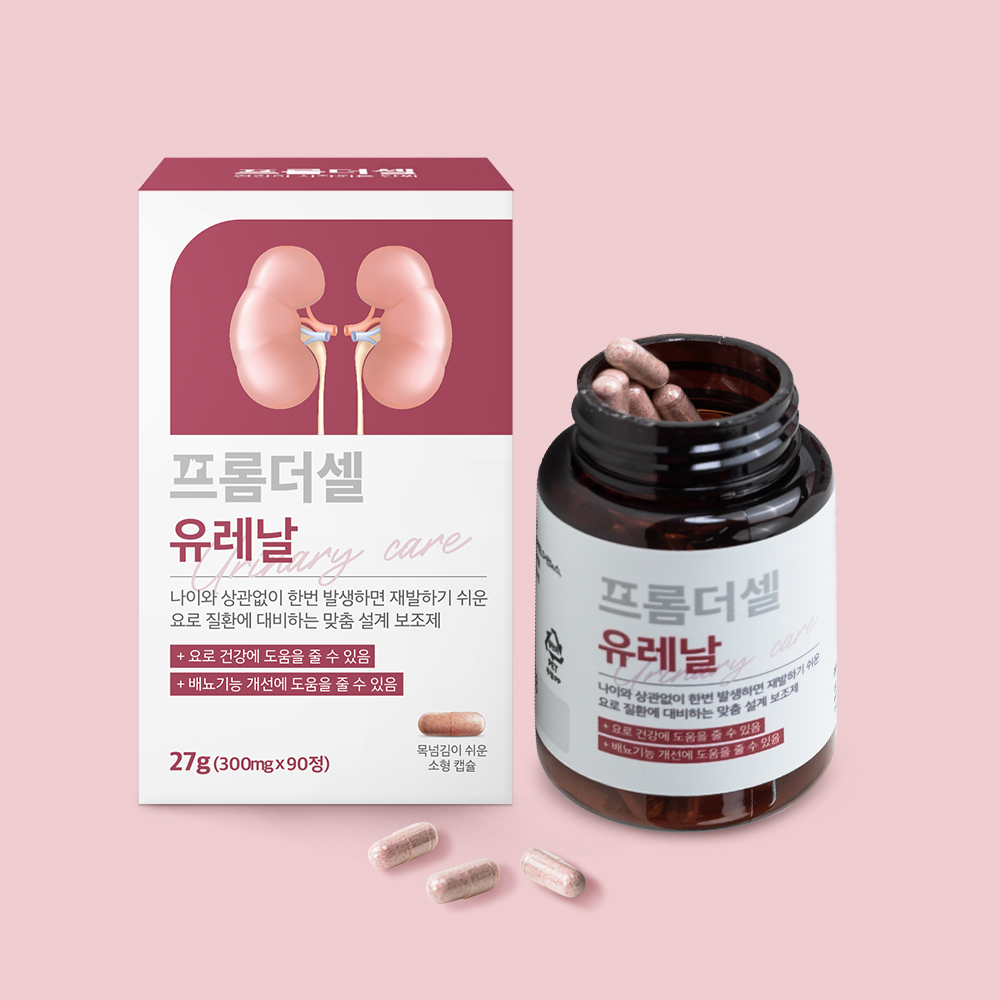 프롬더셀 유레날 강아지 고양이 혈뇨, 신부전, 방광염, 요로결석 신장영양제 90캡슐 제품 이미지