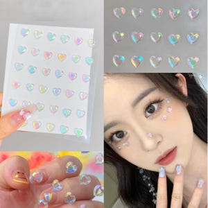 페이스 스티커 파츠 큐빅 얼굴에 붙이는 나비 리본 실사용 후기 | 효과 있을까? - 상품 이미지 4