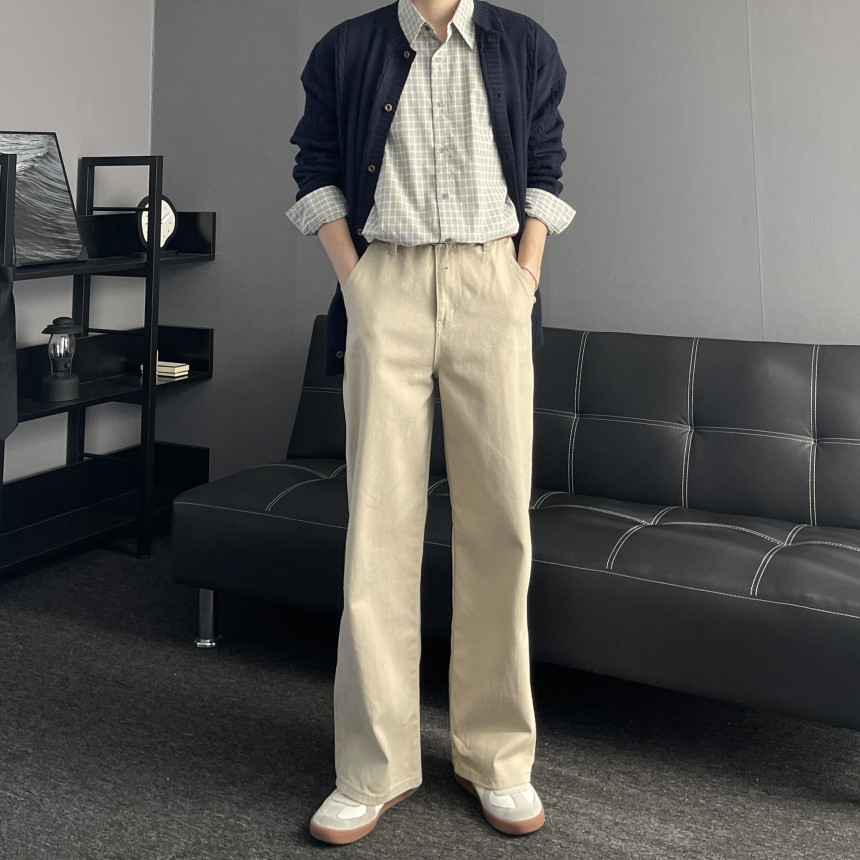남자면바지 남자와이드팬츠 통넓은바지 이미지 3