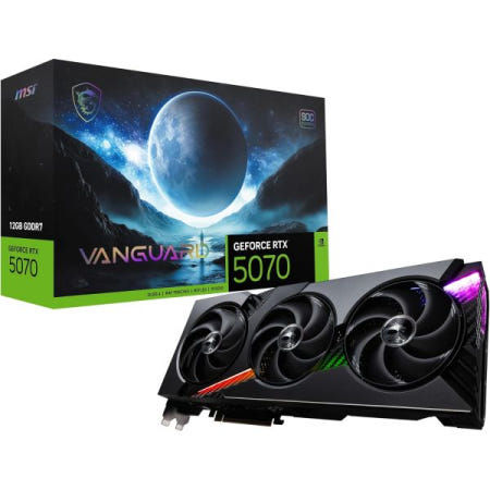 [해외]MSI 게이밍 RTX 5070 12G 뱅가드 SOC 그래픽 카드(12GB GDDR7, 192비트, 익스트림 성능: 2655MHz, 디스플레이포트 x3 2.1a, HDMI 2