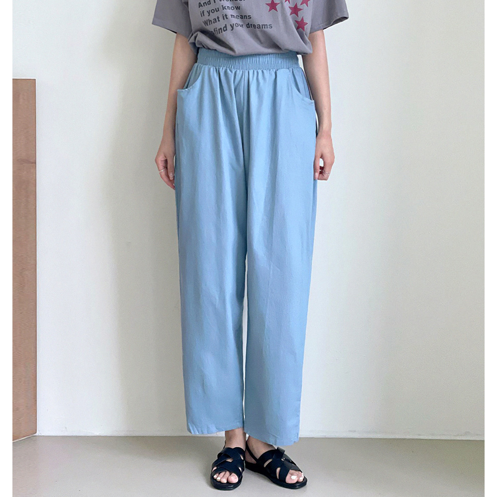 와이드 밴딩 팬츠 데일리 통바지 남여공용 원데이핏 ONeday Fit - 상품 이미지