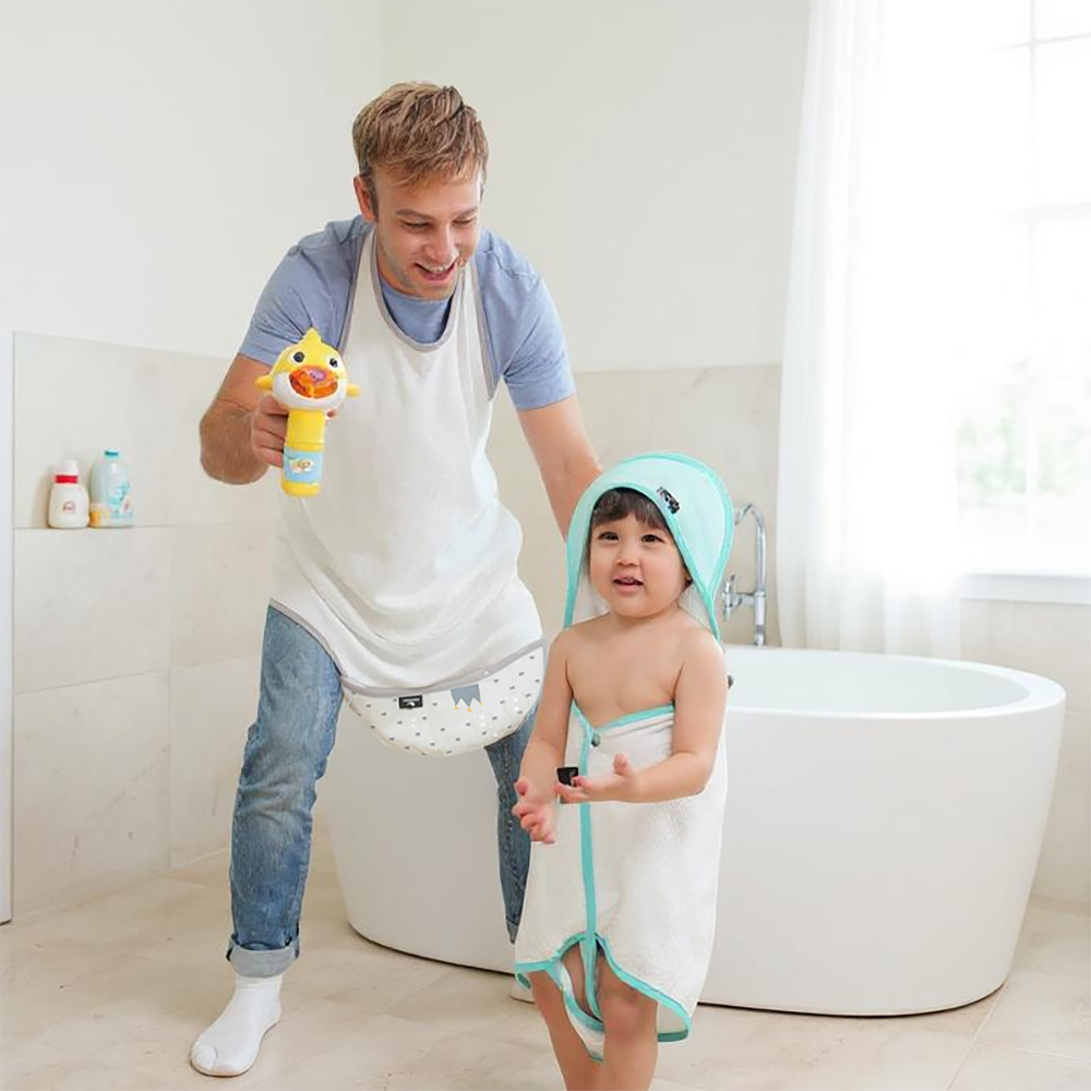 프랜대디 대나무항균 신생아 유아 아기목욕타올 수건 앞치마