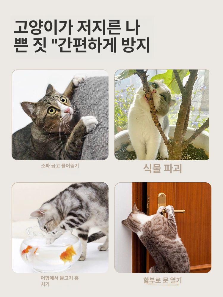 고양이철장 투명 가정용 접근금지 매트 울타리 5개 새로 업그레이드 1399핀 - 상세 이미지 2