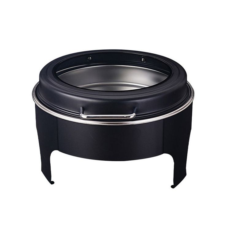 차핑디쉬 푸드워머 호텔 웨딩홀 뷔페 부페그릇 보온기 블랙 싱글 사각 / 6L