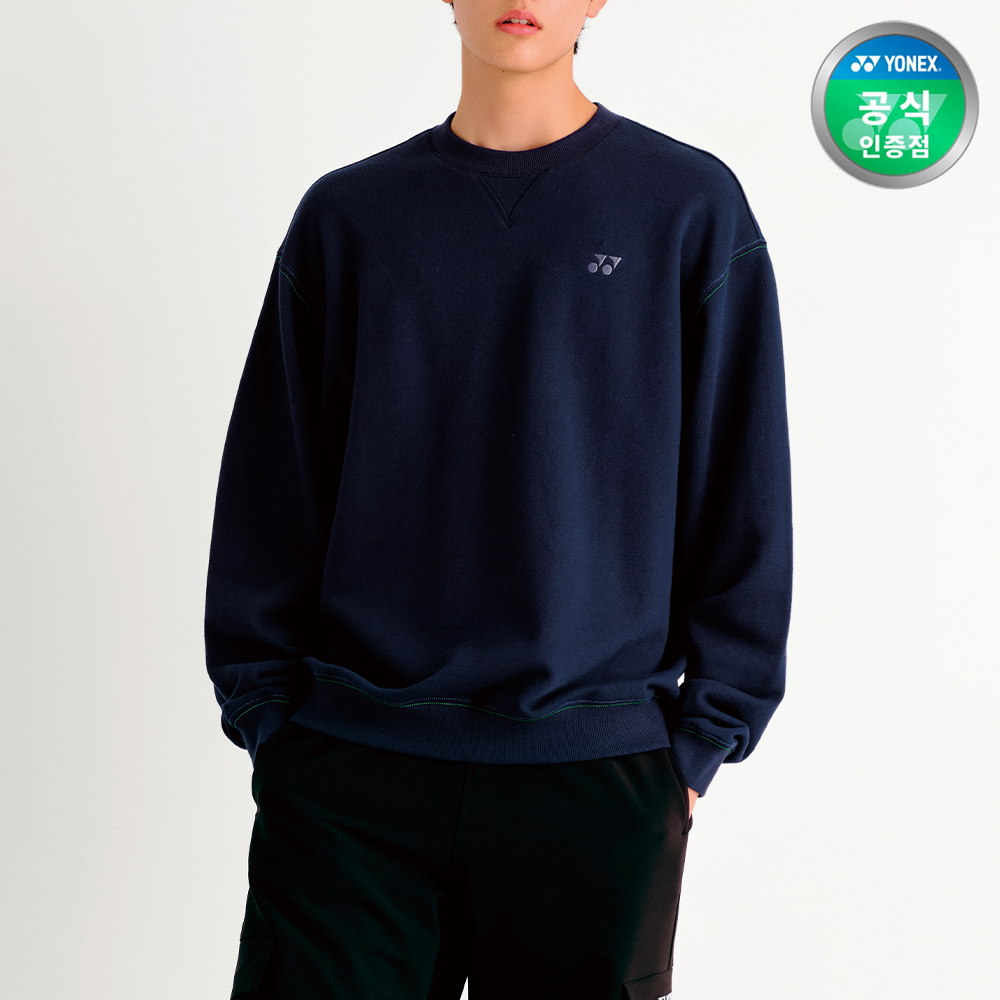 요넥스 253TL003U 배드민턴 맨투맨 남녀공용 데일리웨어 다크네이비 - 상품 이미지