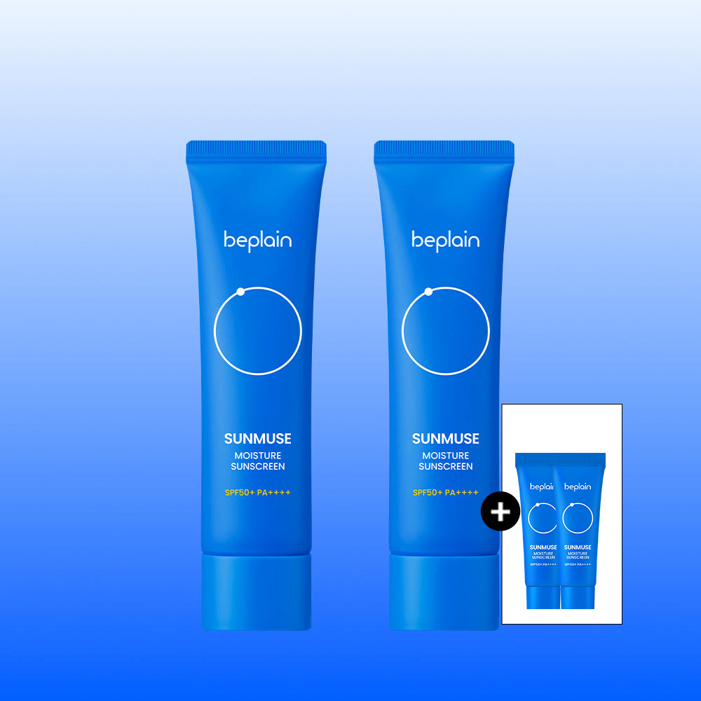 [+10mlx2개 증정] 비플레인 선뮤즈 모이스처 선크림 (SPF50+/PA++++) 50ml, 2개