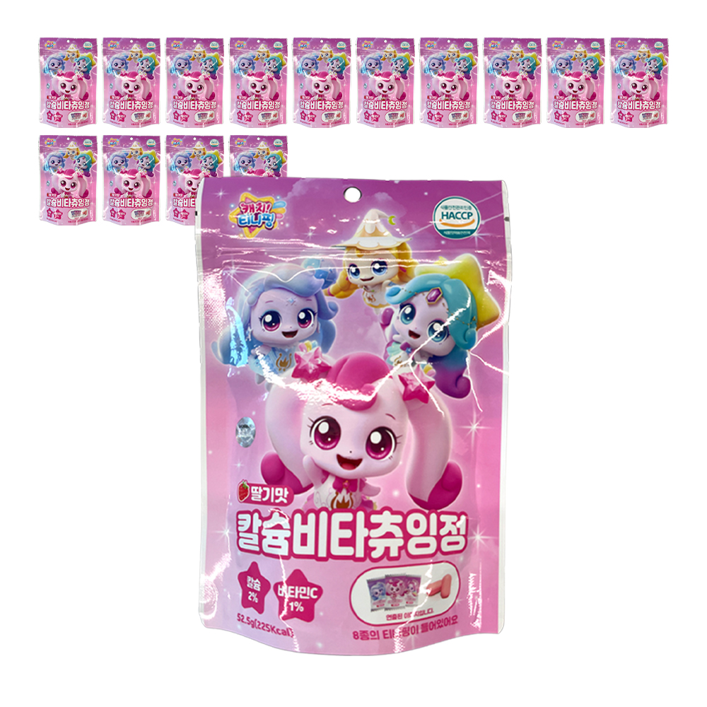캐치티니핑 칼슘비타 츄잉정 52.5g x15개 딸기맛 비타민C 칼슘 어린이비타민 - 상품 이미지