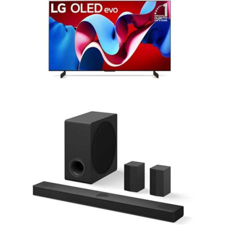 [해외]알렉사가 내장된 LG 42인치급 OLED evo C4 시리즈 스마트 TV 4K 프로세서 평면 화면(OLED42C4)PUA, 2024), 5.1.3 ch. 무선 돌비 애트모스
