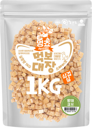 멍쵸 먹보대장 삼겹살스테이크 Sk황태큐브, 1kg, 1개