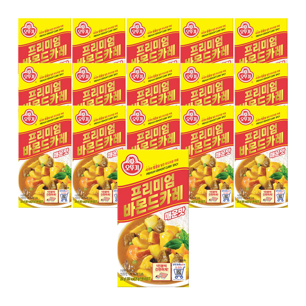 오뚜기 프리미엄바몬드카레 고형 매운맛, 200g, 16개 - 상품 이미지