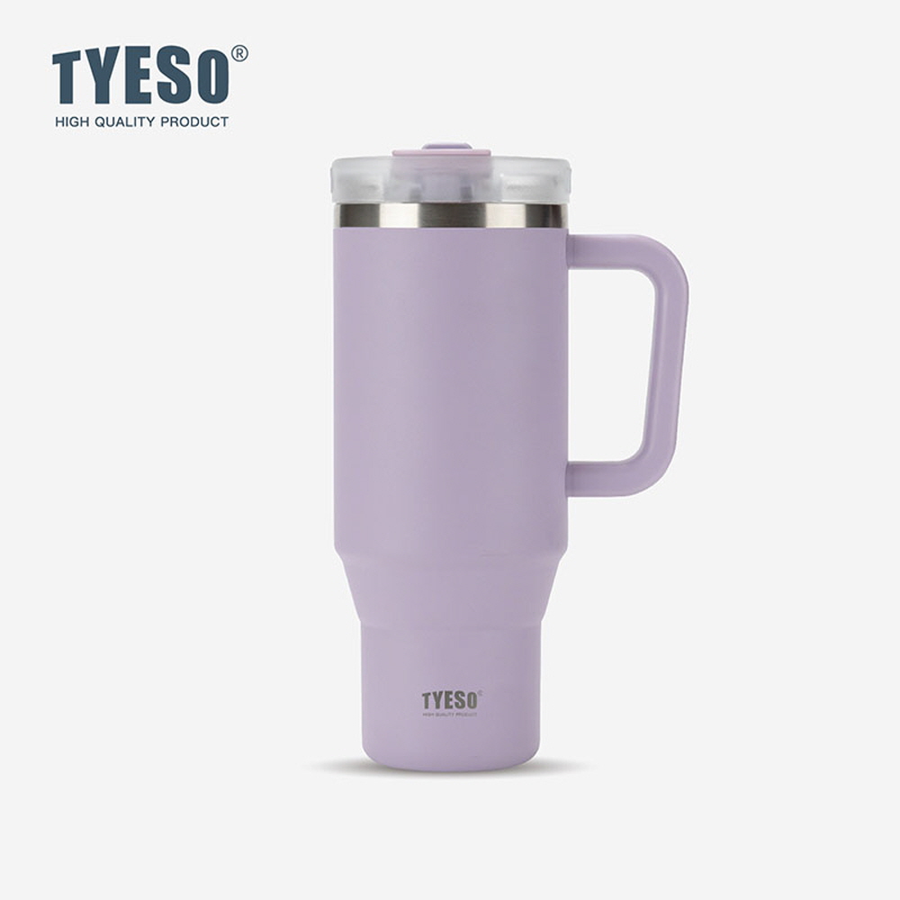 대용량 텀블러 보온 보냉텀블러 차량용 손잡이텀블러 컵 여학생 tyeso 1.2L, 퍼플 - 메인 이미지