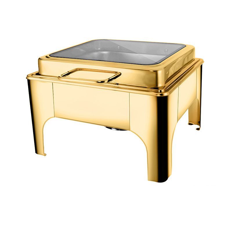 차핑디쉬 푸드워머 호텔 웨딩홀 뷔페 부페그릇 보온기 블랙 싱글 사각 / 6L